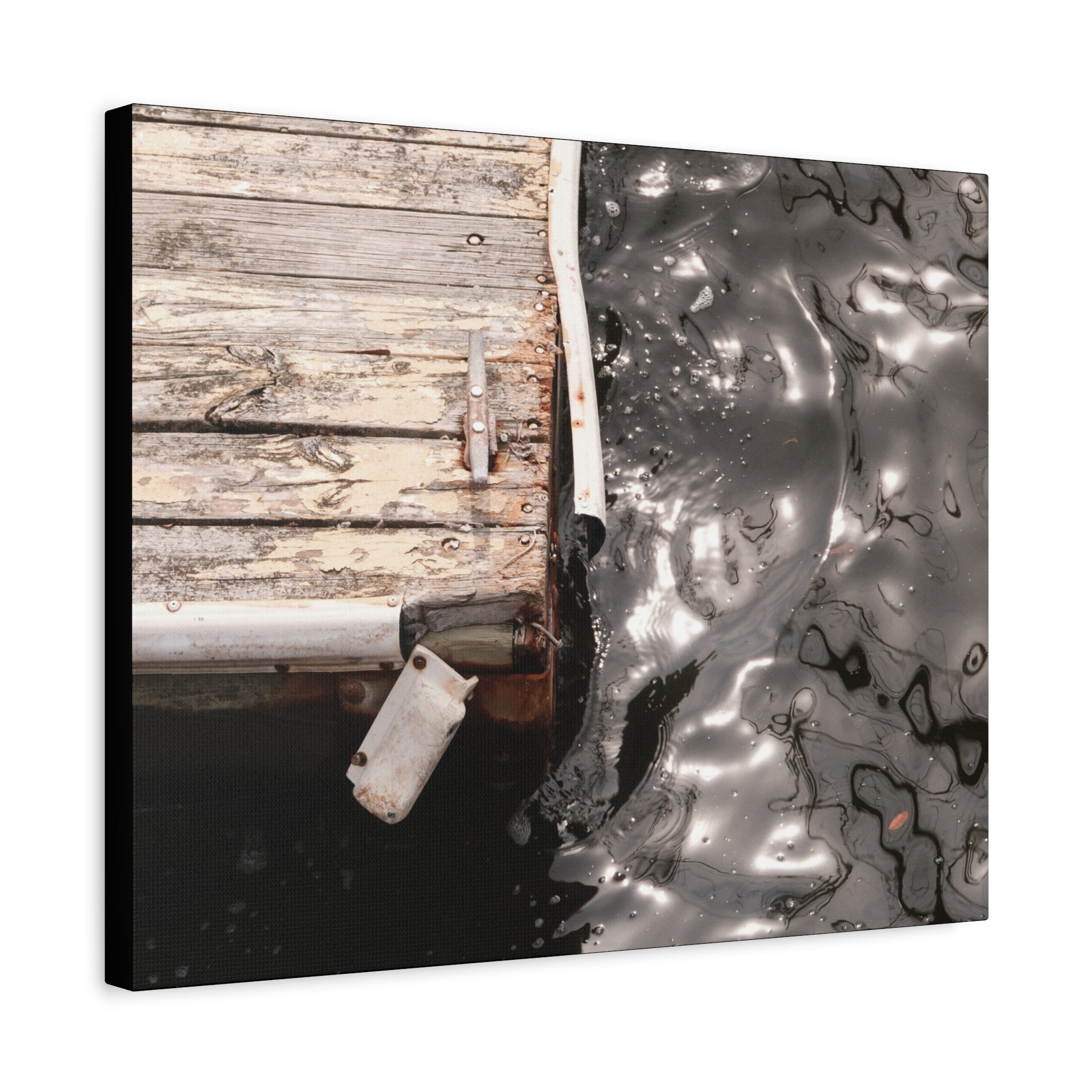 Dockside Reflections Matte Canvas Print