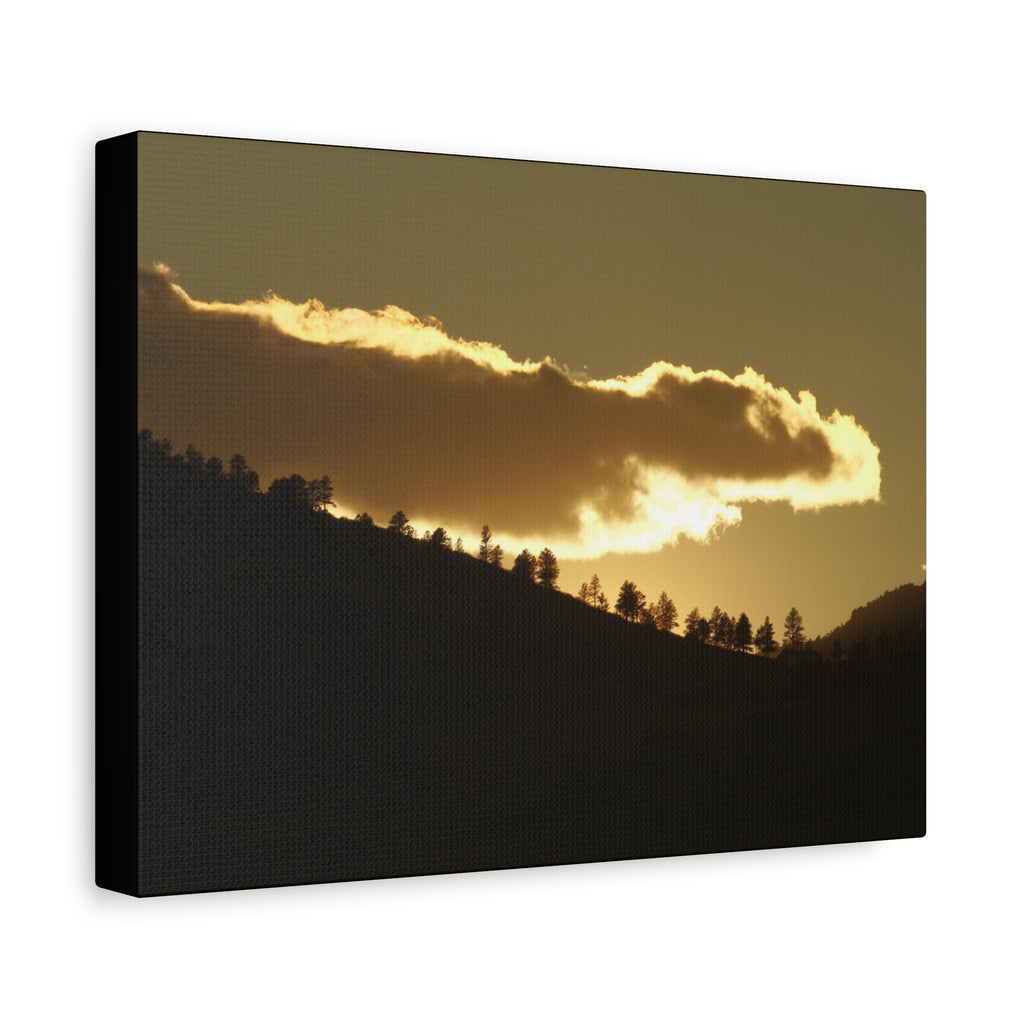 Sunlit Ridge Canvas Print — Golden Sunrise Mountain Wall Art