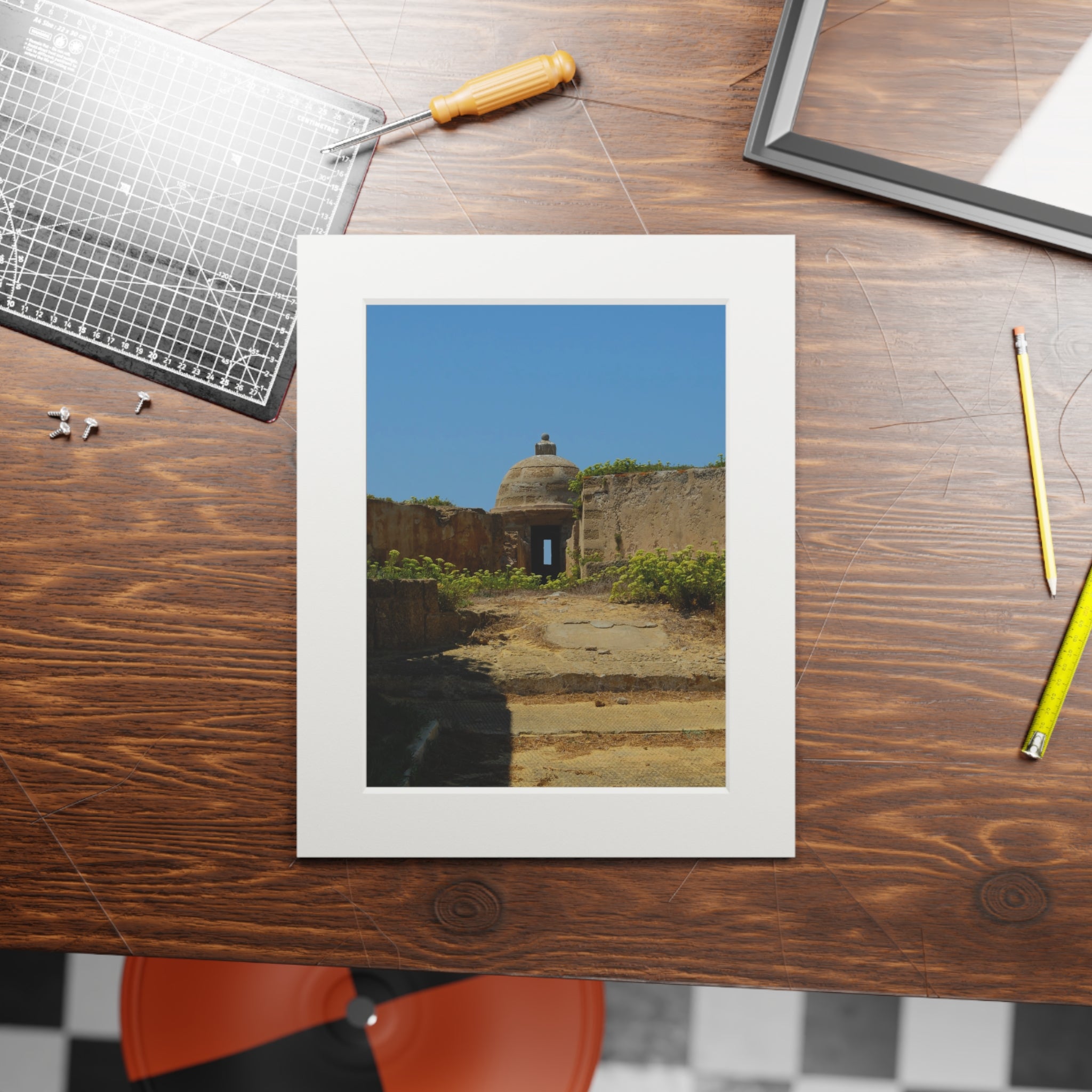 Fortress Ruins Fine Art Print — Passepartout Paper Frame