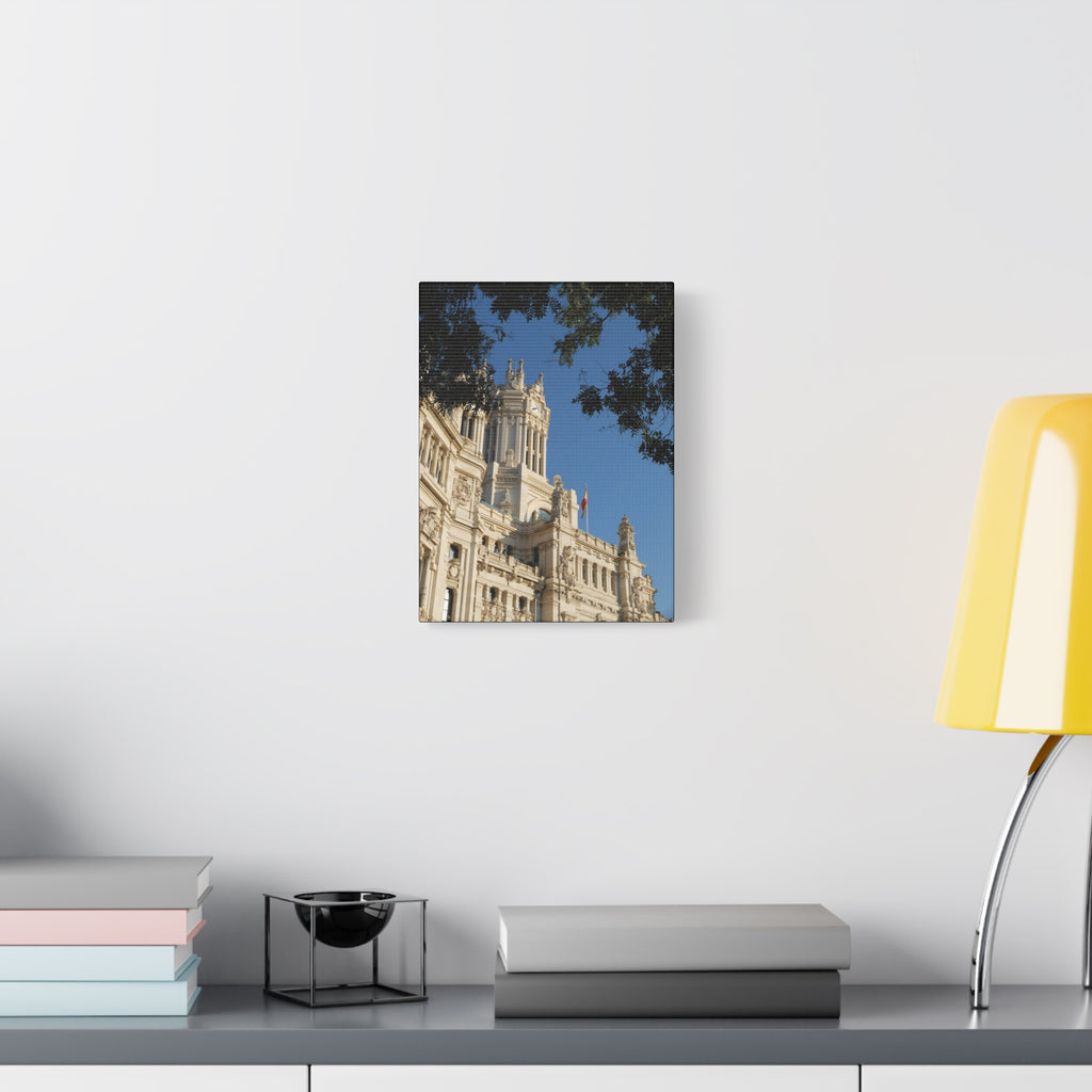 Madrid Palacio de Cibeles Architectural Matte Stretched Canvas