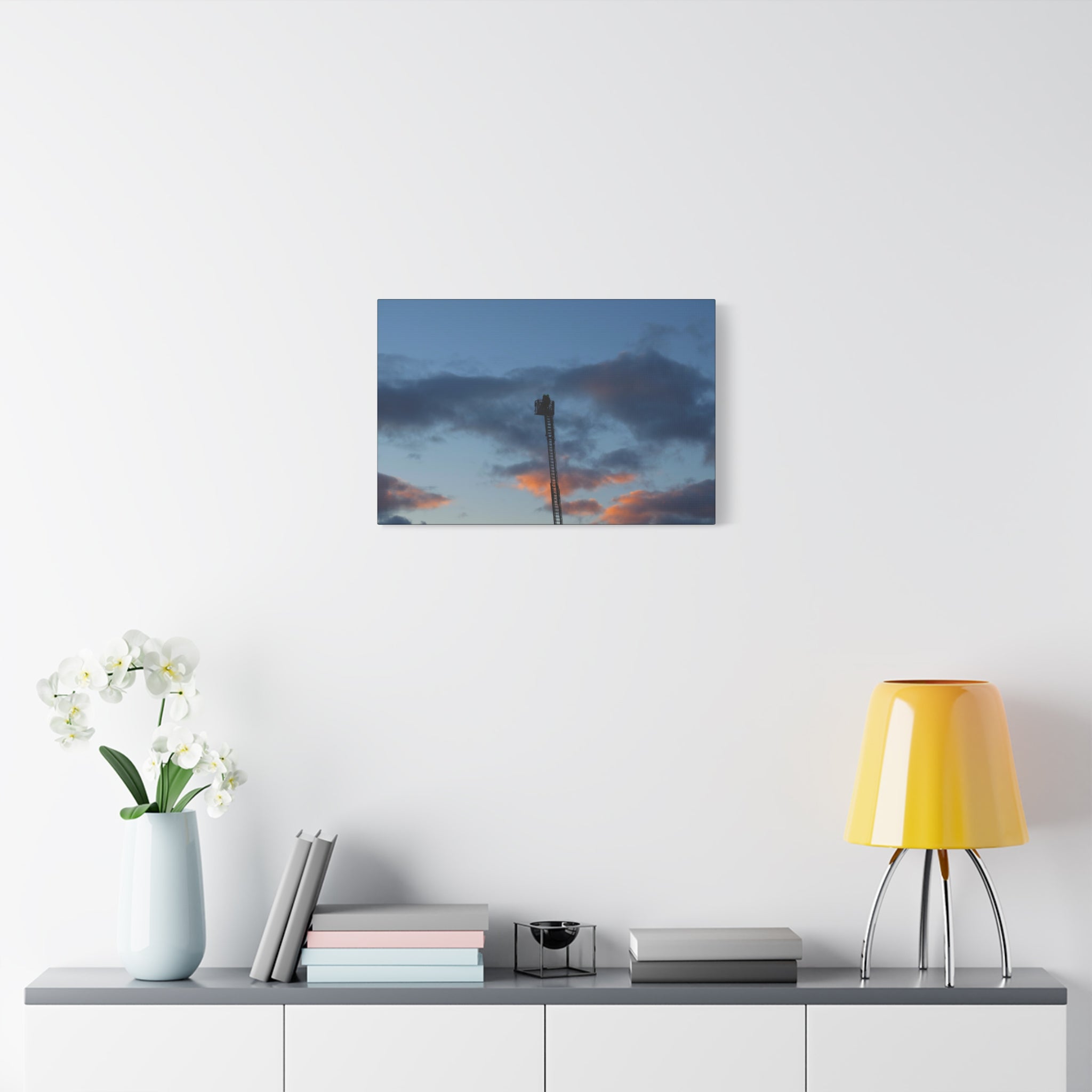 Fire In The Sky Canvas Print — Moody Sky Wall Art