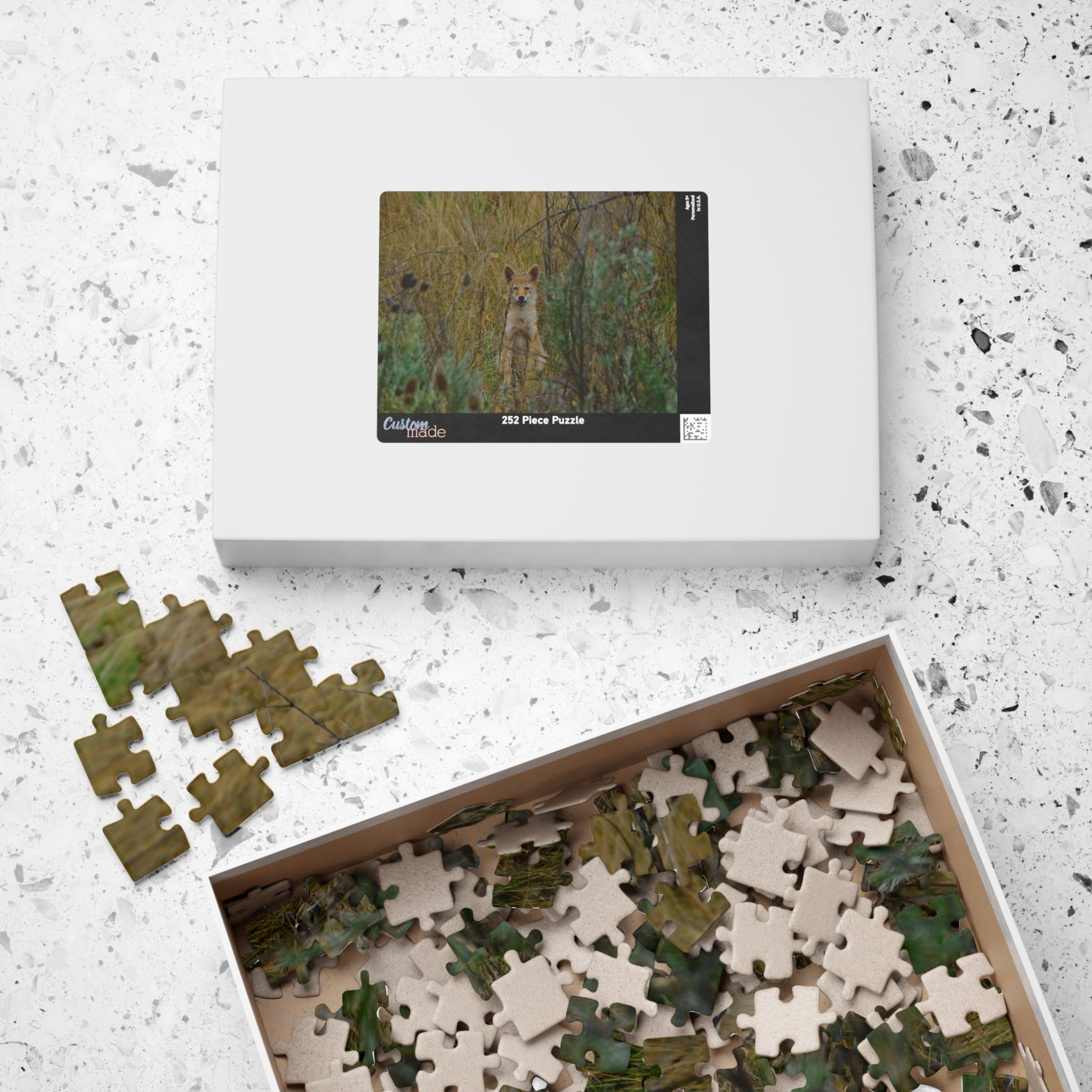 Coyote Pup Puzzle — Wildlife Photo Jigsaw (110/252/520/1014 pcs)