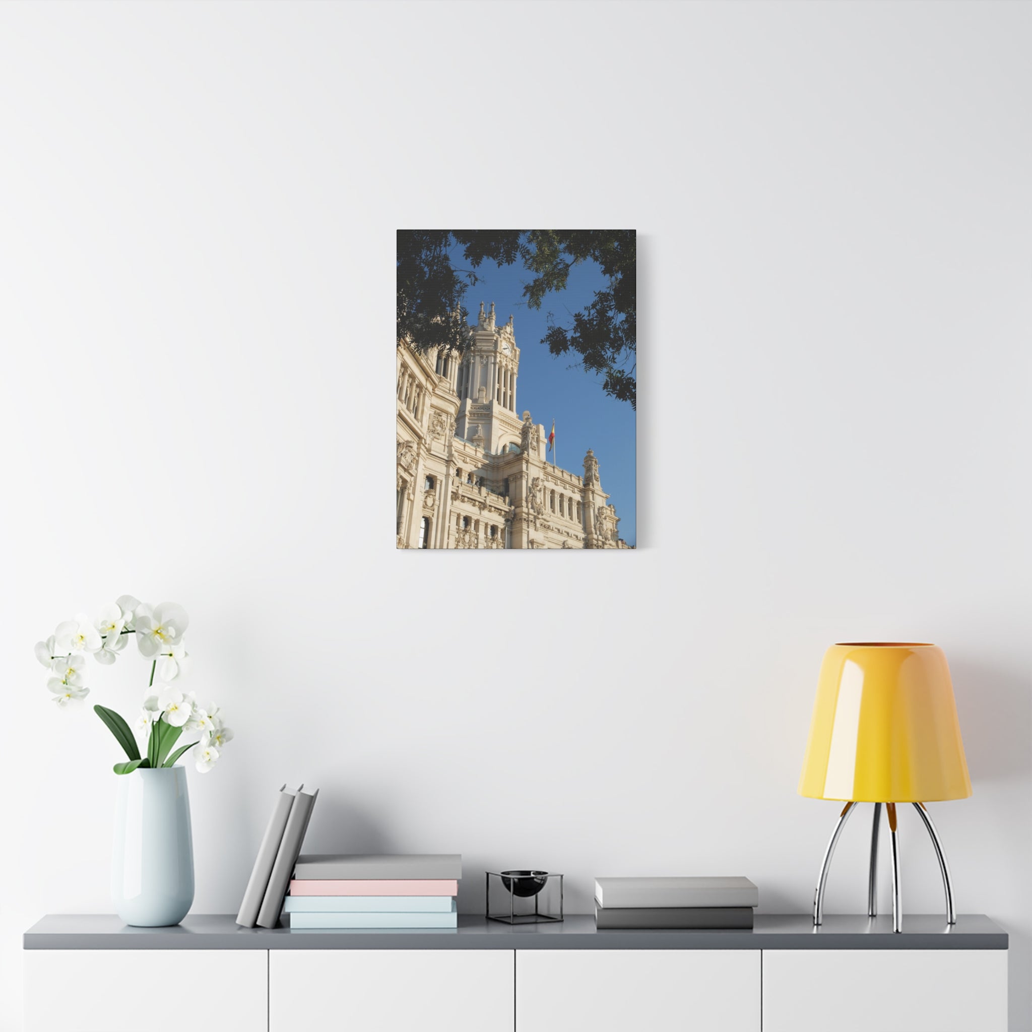 Madrid Palacio de Cibeles Architectural Matte Stretched Canvas