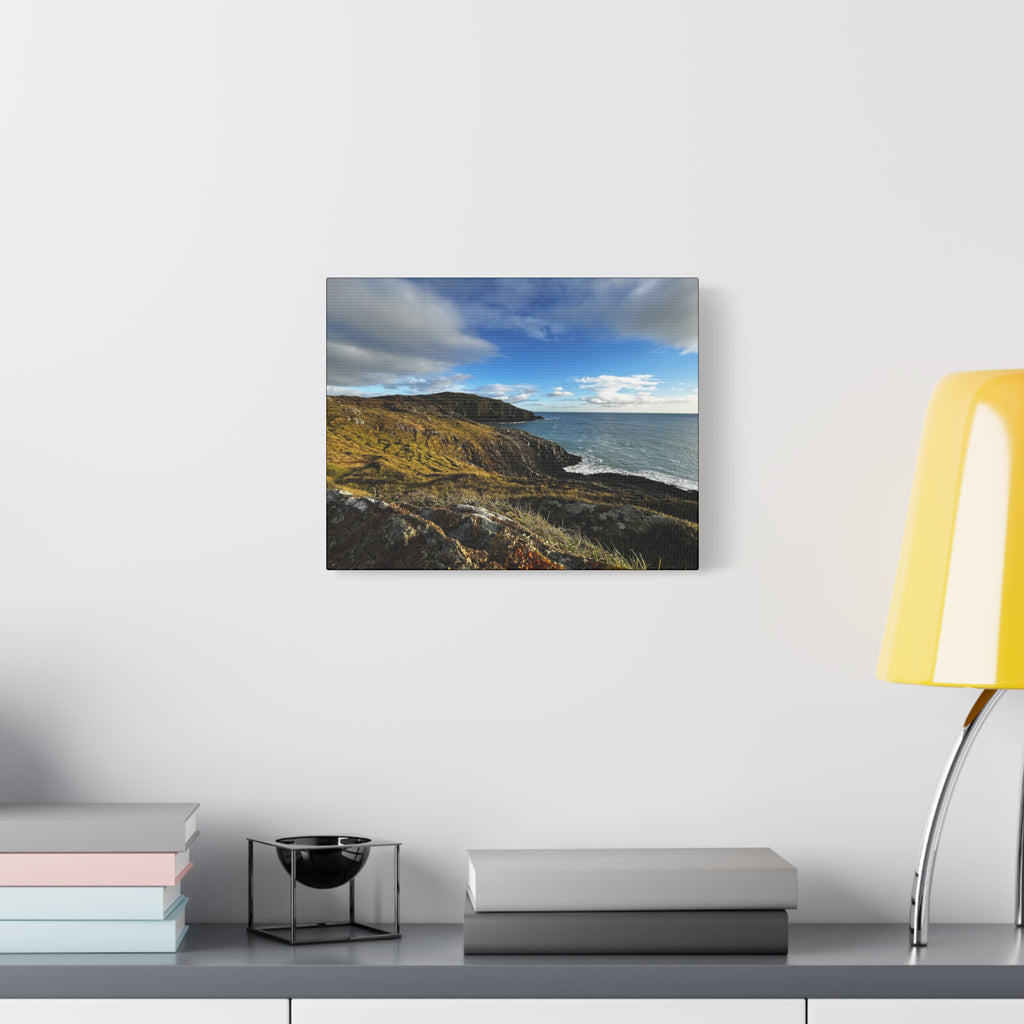 Emerald Isle Coastal Cliff Canvas Print – Seaside Landscape Matte Stretched Wall Art