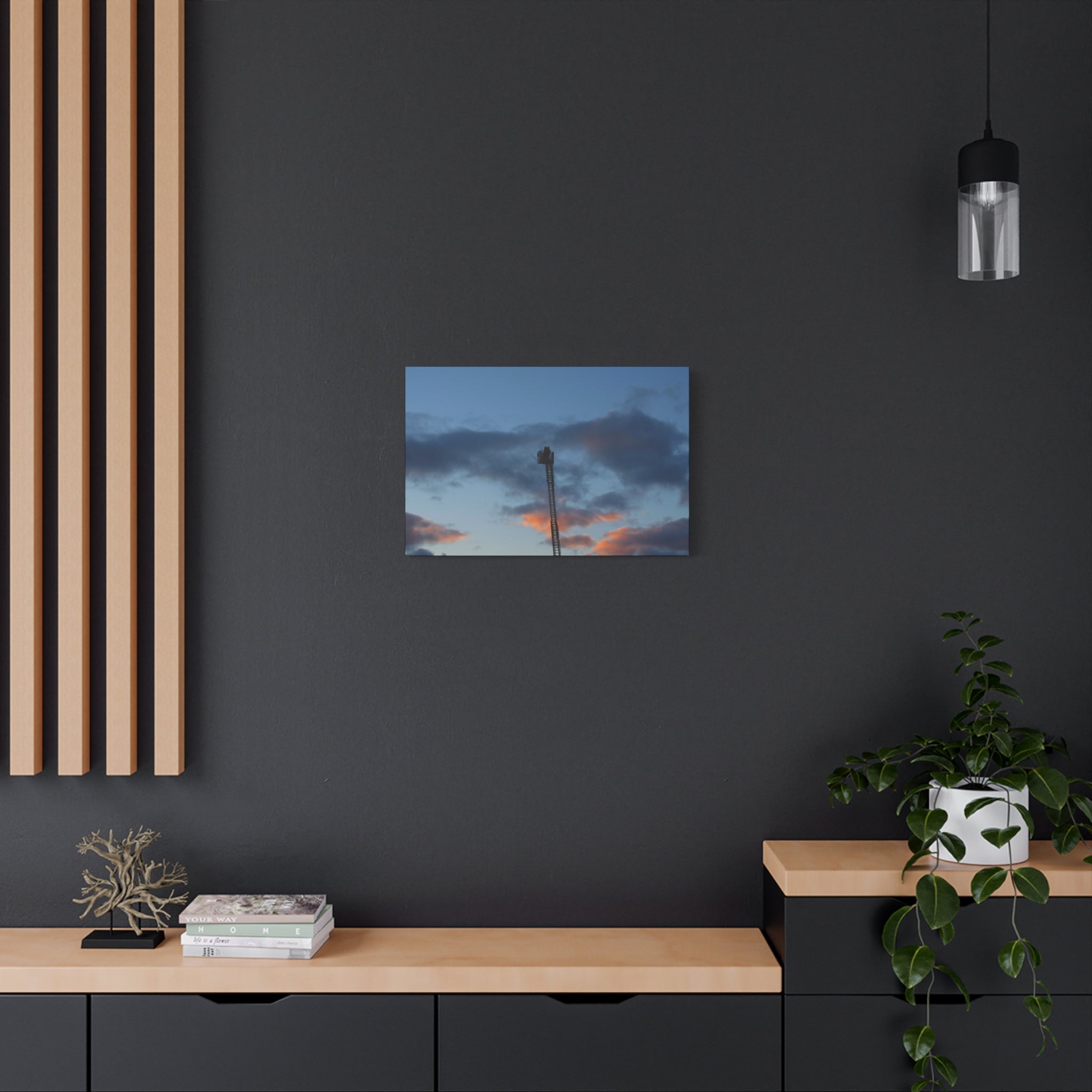 Fire In The Sky Canvas Print — Moody Sky Wall Art