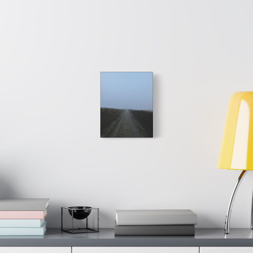 Foggy Country Lane Matte Canvas Wall Art — Stretched 1.25"