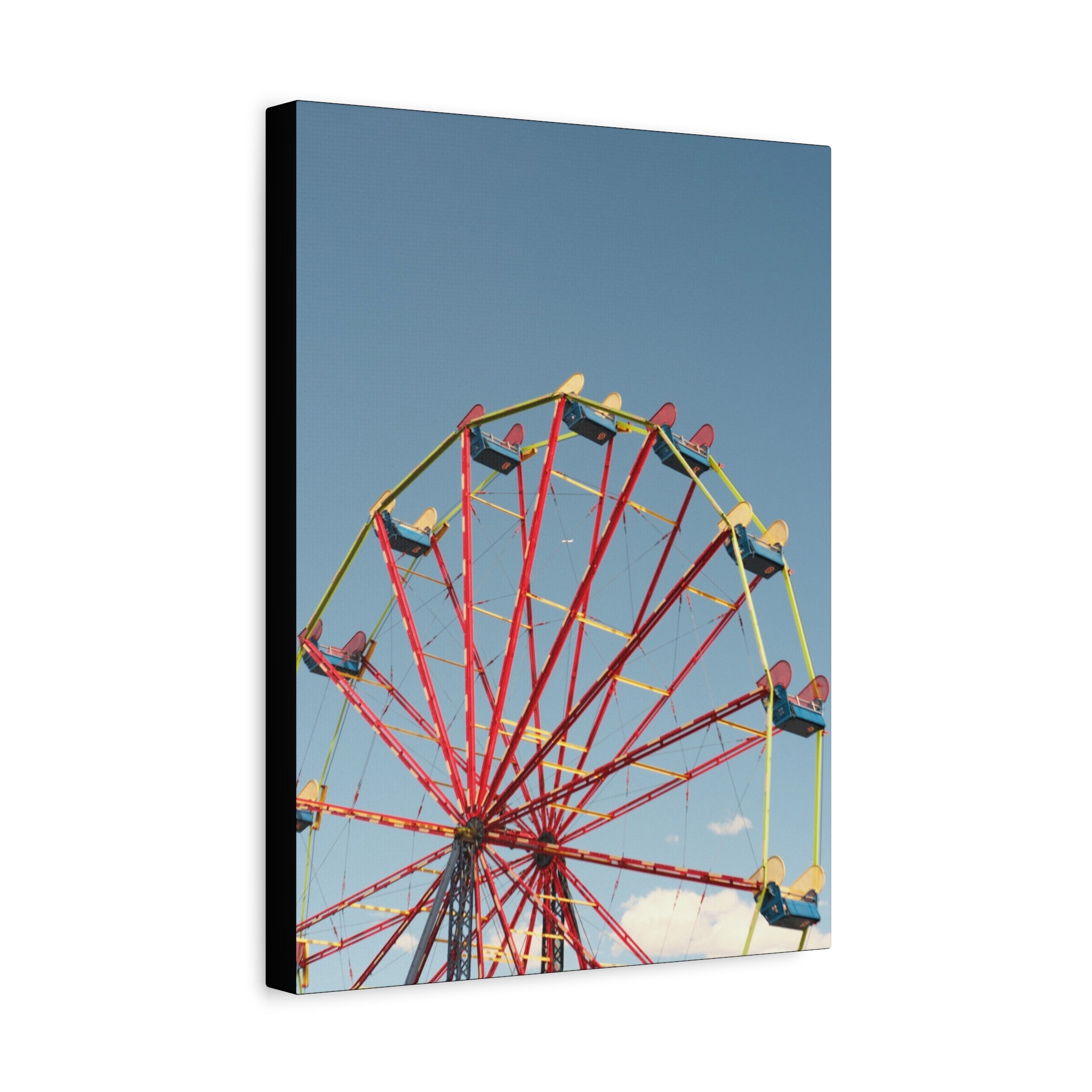 Ferris Wheel Canvas Wall Art – Vintage Carnival Photo Print