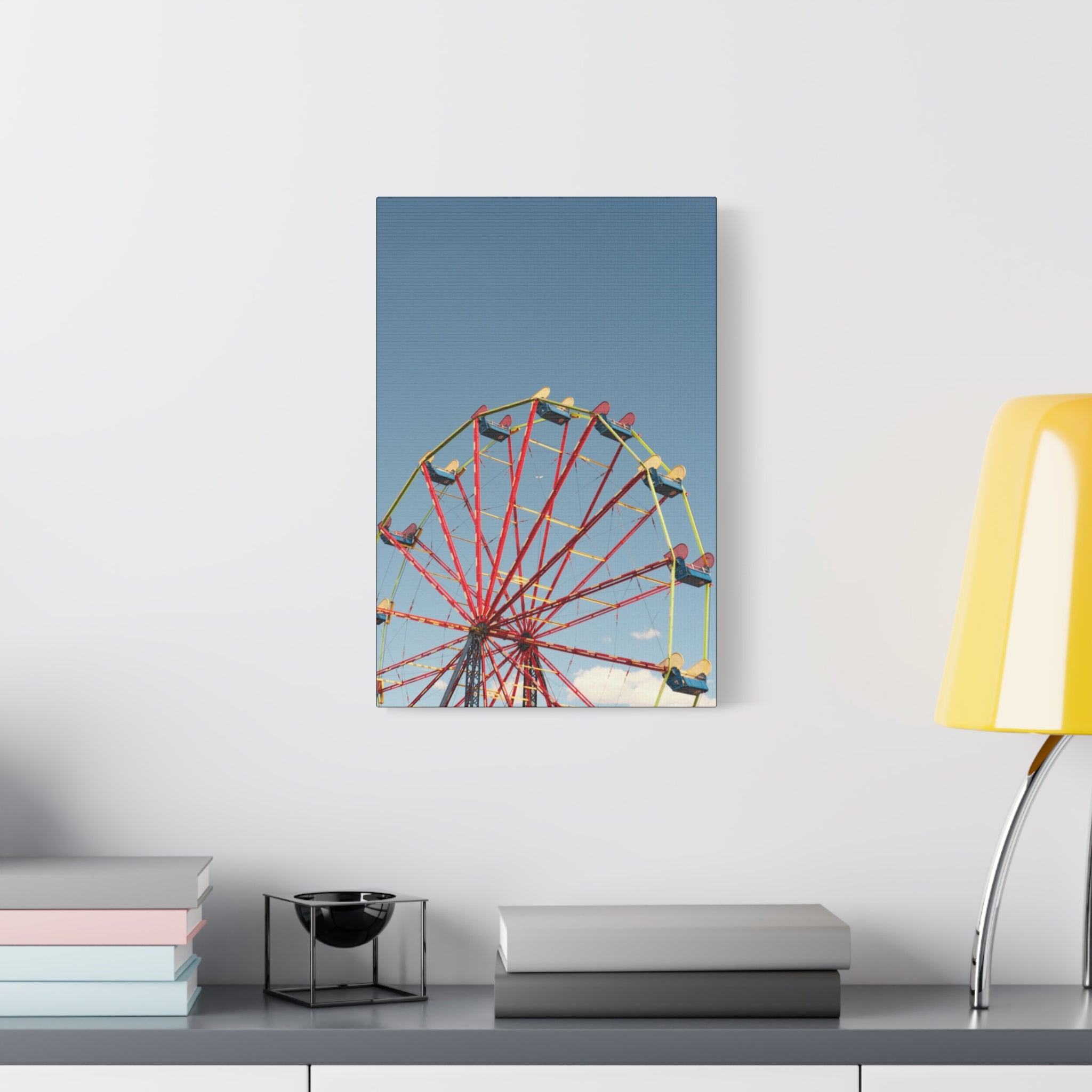 Ferris Wheel Canvas Wall Art – Vintage Carnival Photo Print