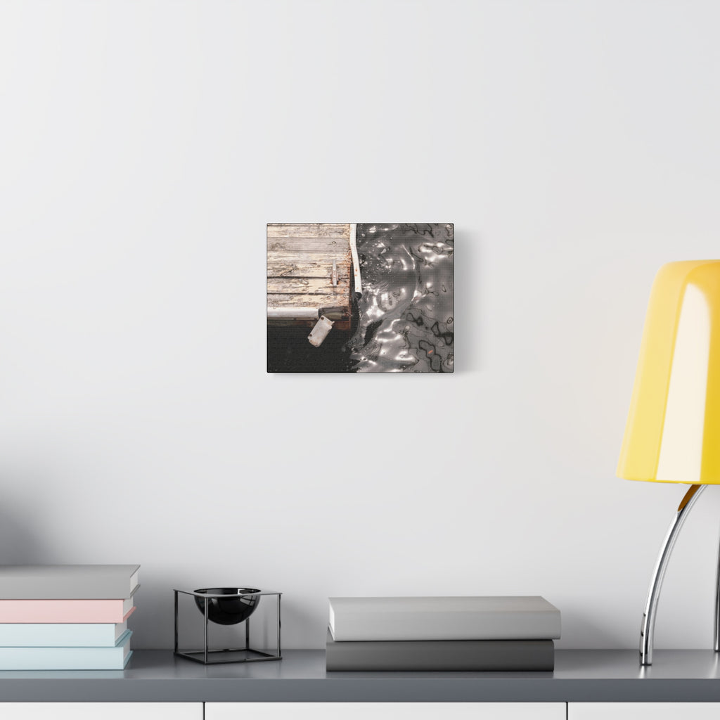 Dockside Reflections Matte Canvas Print