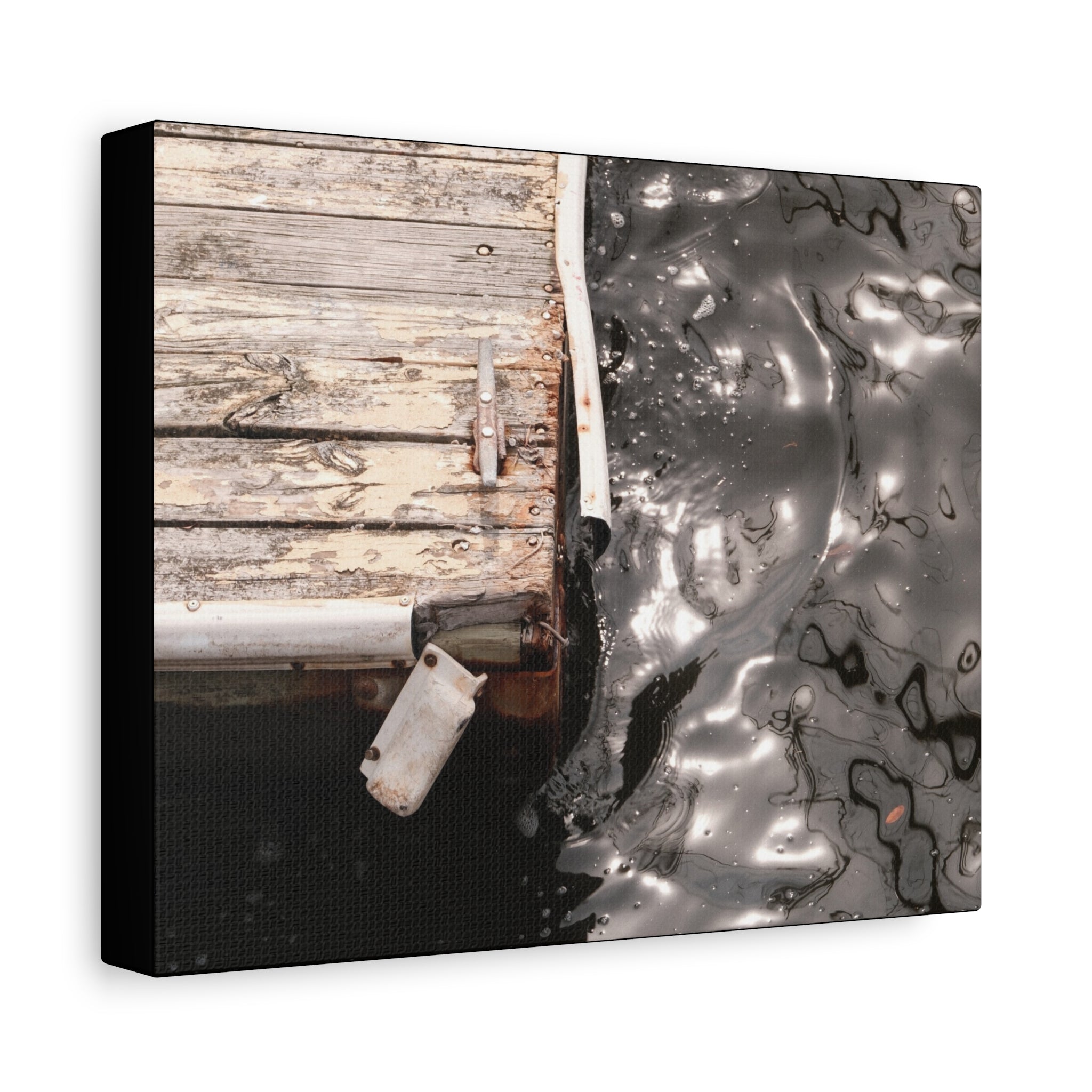 Dockside Reflections Matte Canvas Print