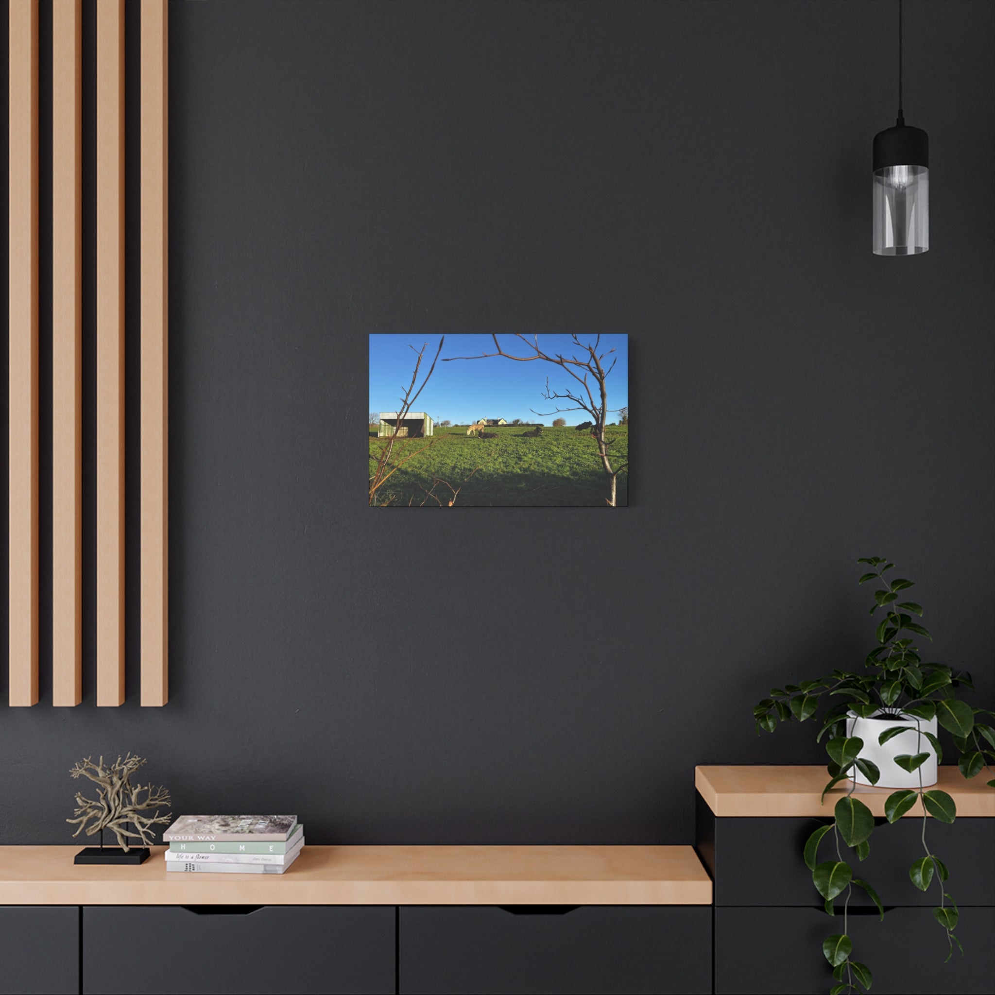 Irish Country Pasture Canvas Print — Matte Stretched Wall Art