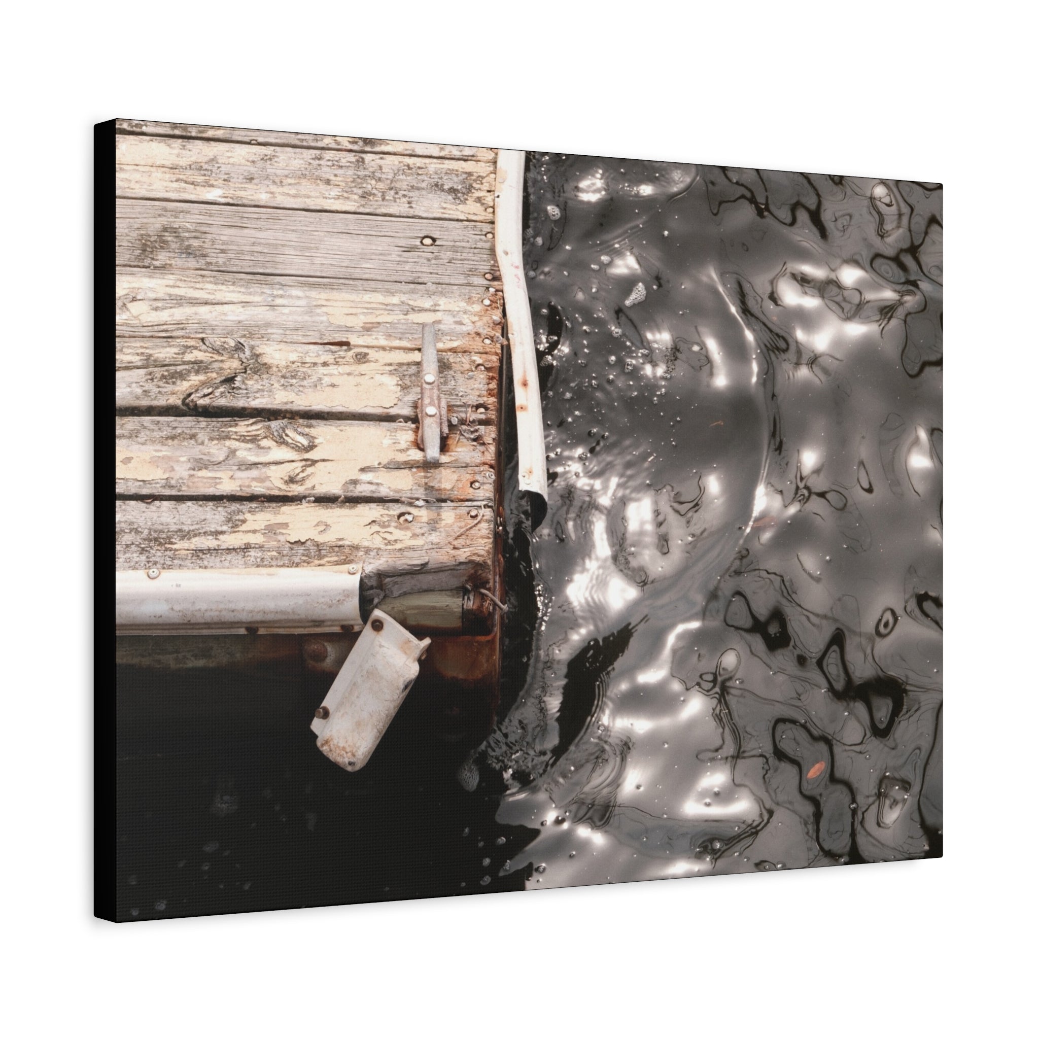 Dockside Reflections Matte Canvas Print