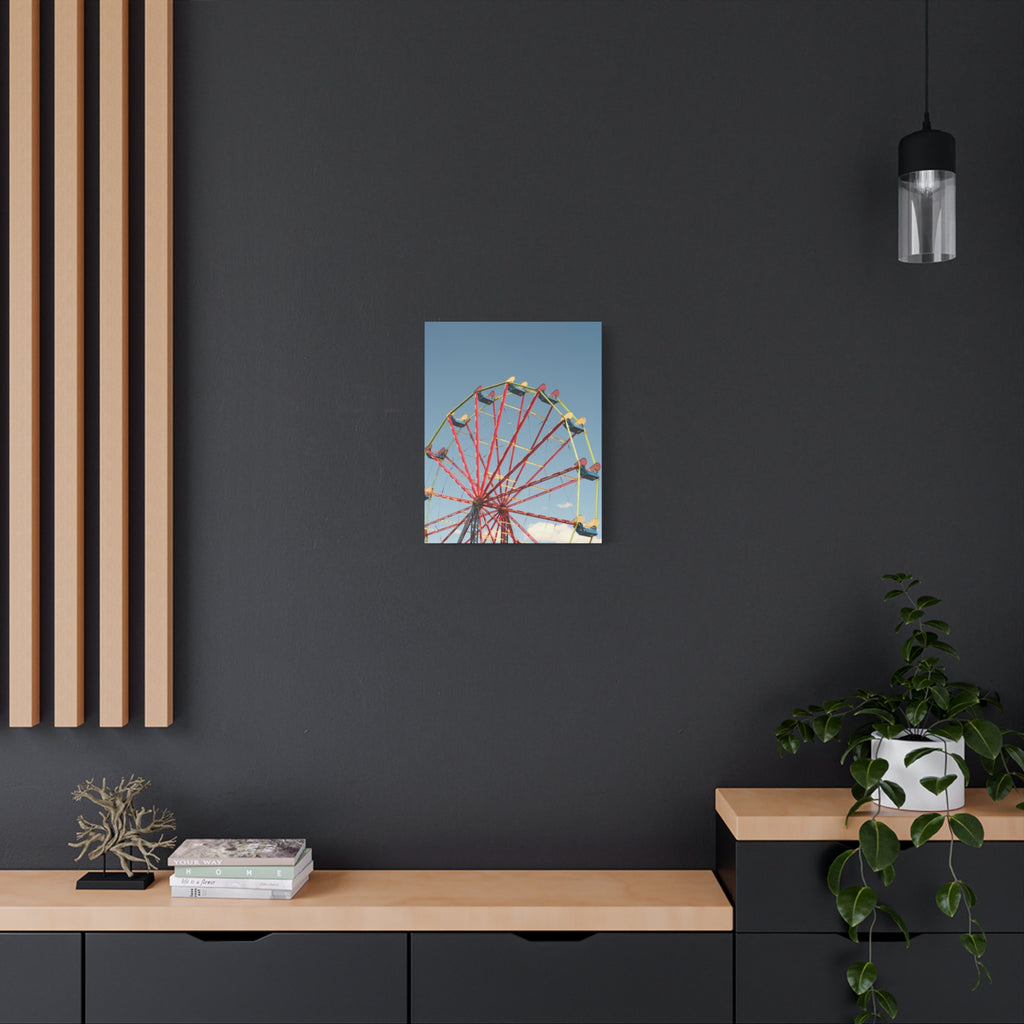 Ferris Wheel Canvas Wall Art – Vintage Carnival Photo Print