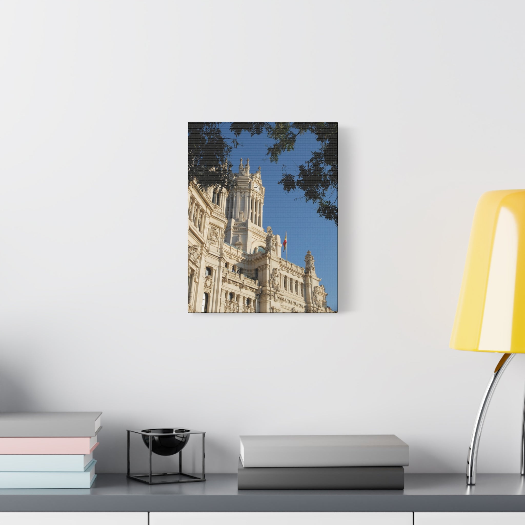 Madrid Palacio de Cibeles Architectural Matte Stretched Canvas