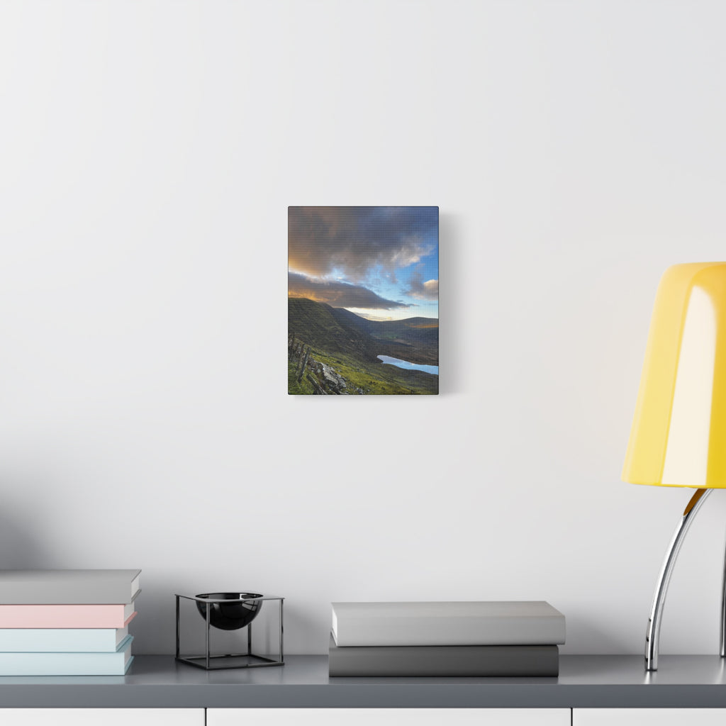 Rocky Irish Hills Canvas – Dramatic Mountain Valley Sunset Wall Art