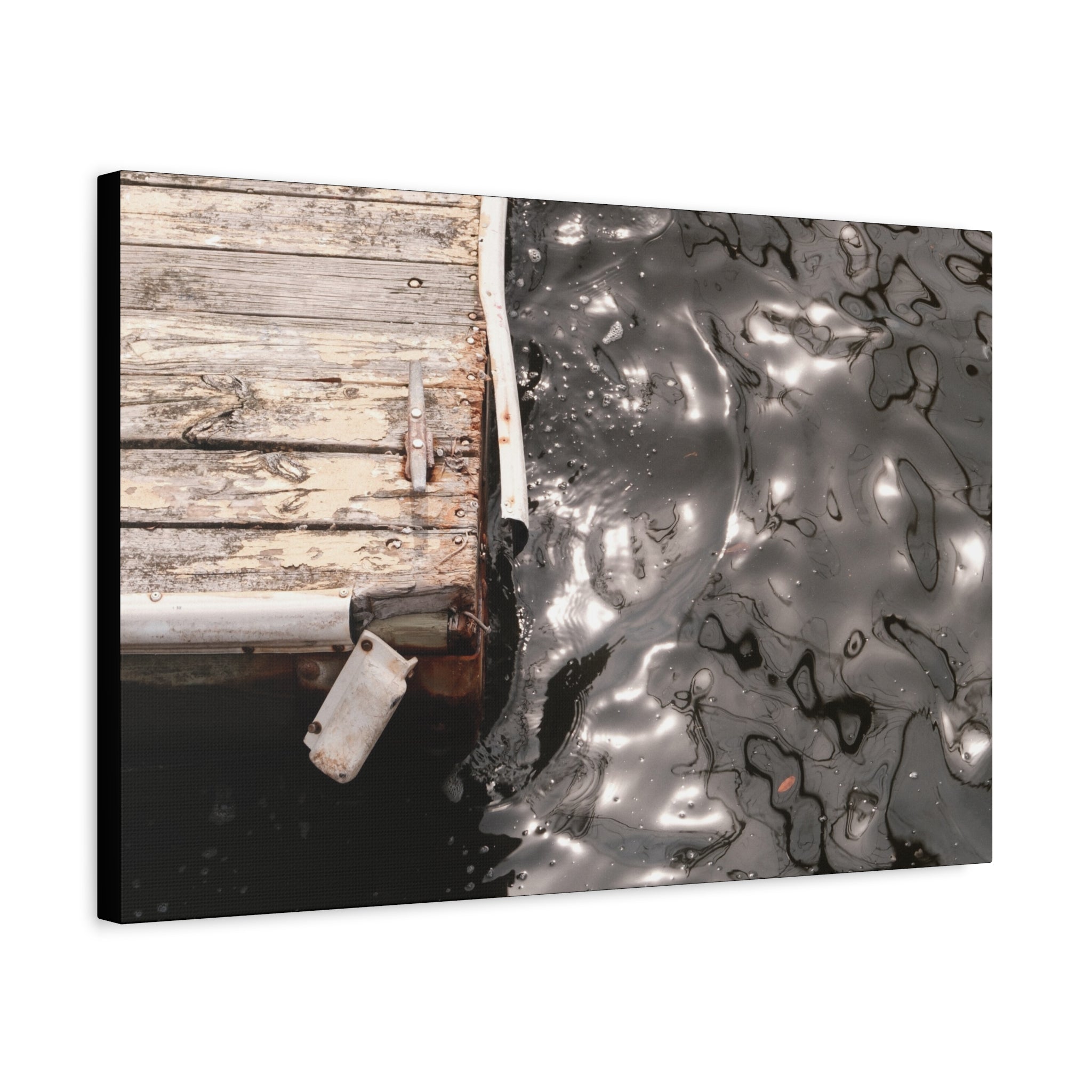 Dockside Reflections Matte Canvas Print