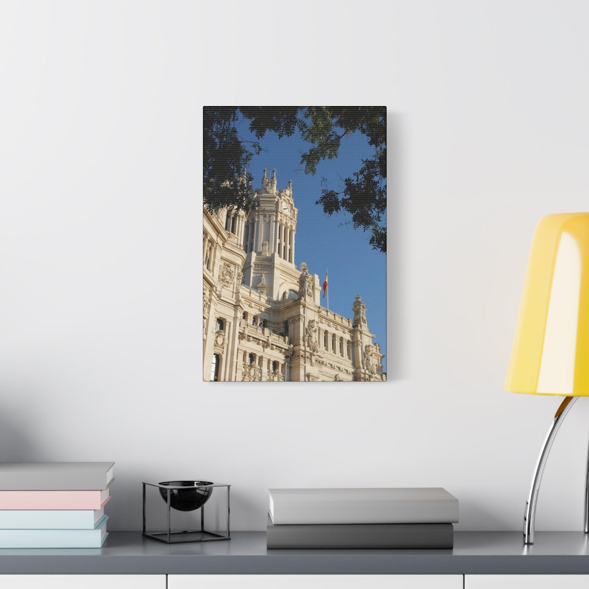 Madrid Palacio de Cibeles Architectural Matte Stretched Canvas