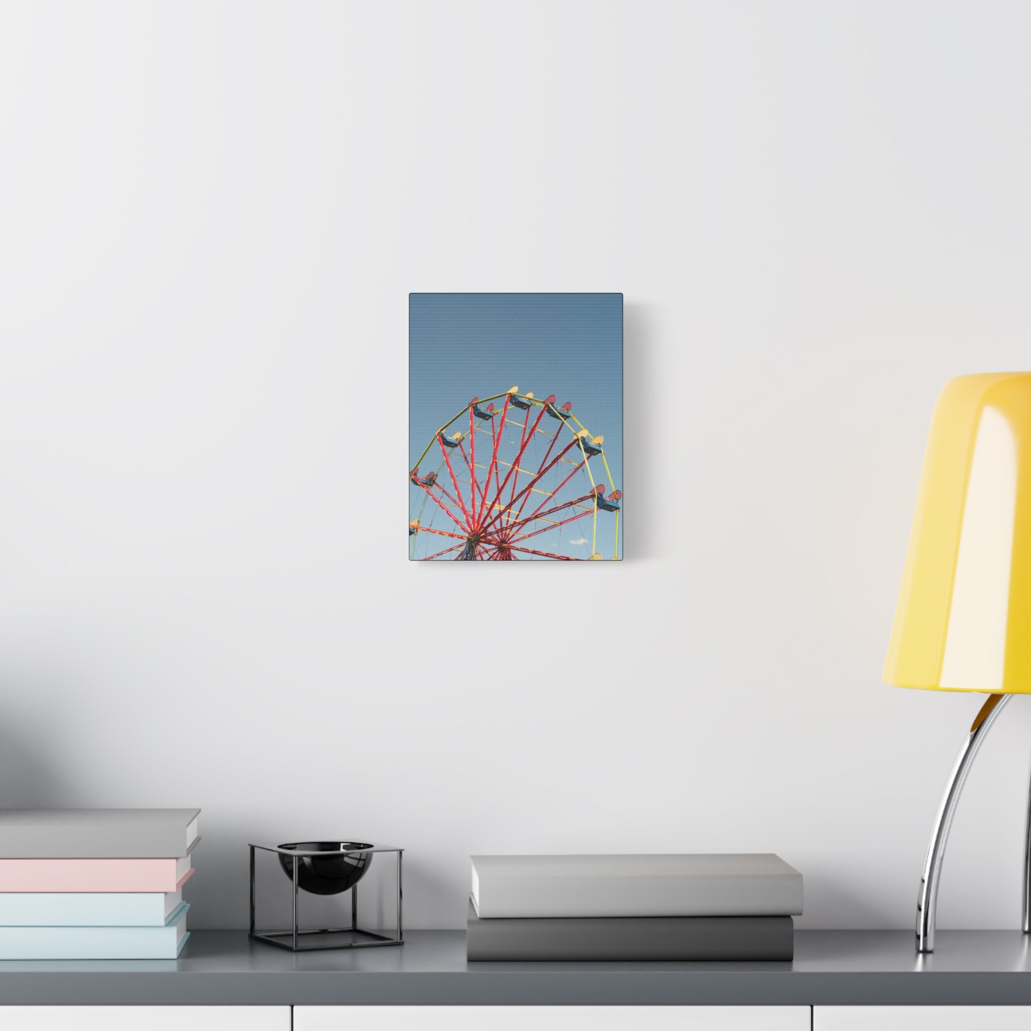 Ferris Wheel Canvas Wall Art – Vintage Carnival Photo Print