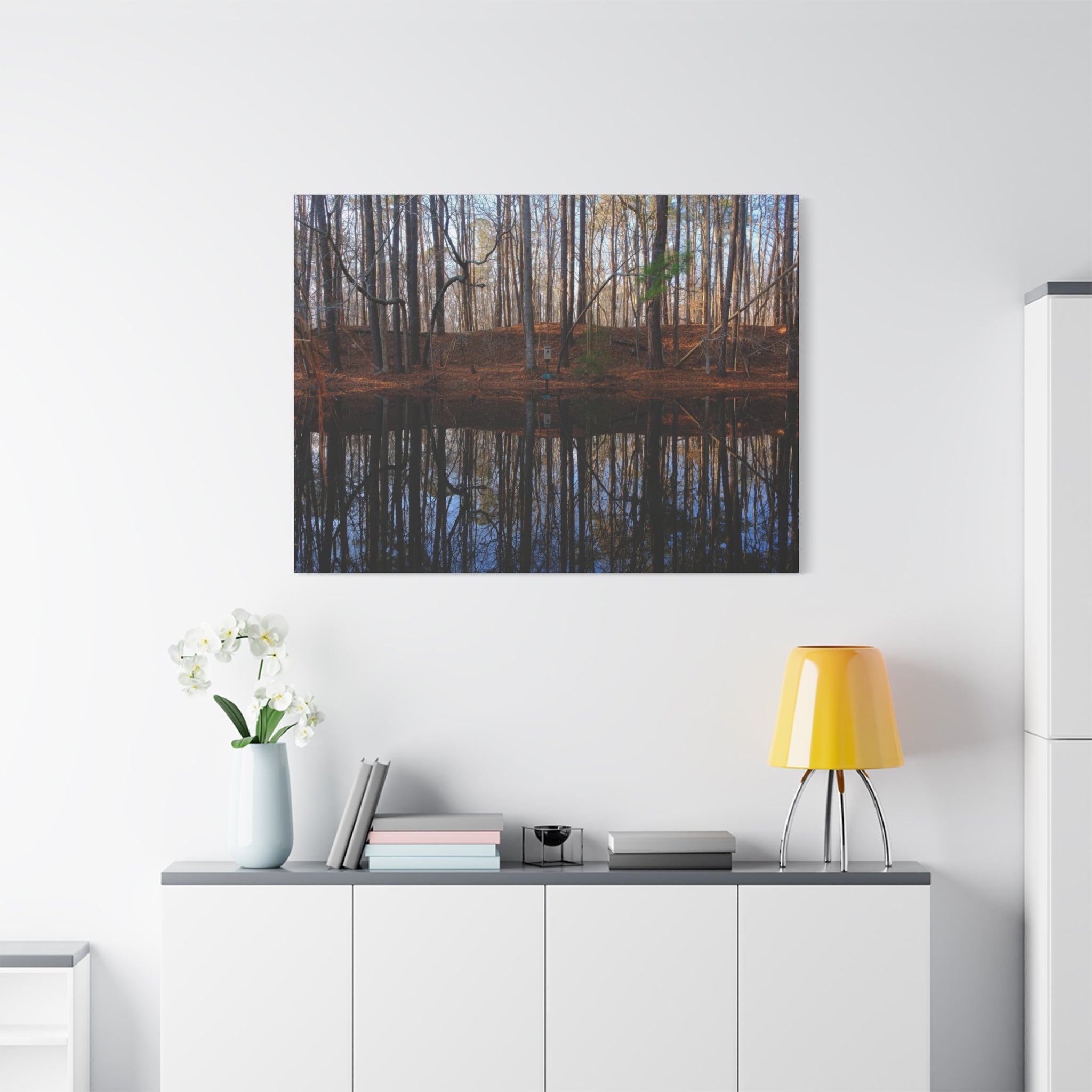 Woodland Reflection Matte Canvas Art – Stretched 1.25" Wall Decor