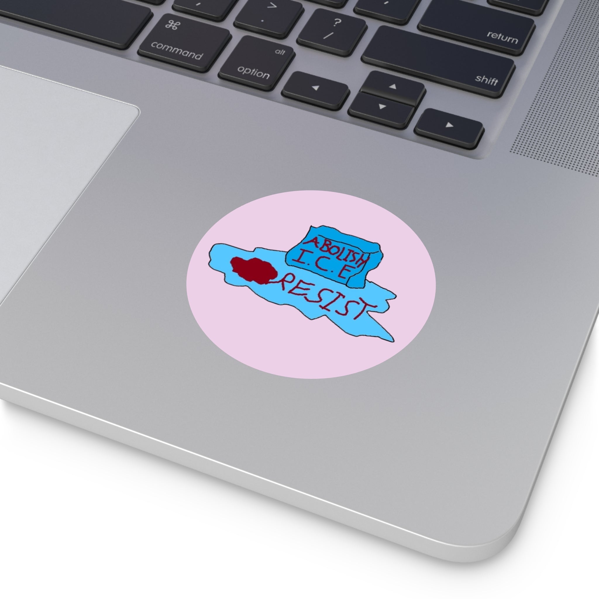 Societal Commentary  Round Vinyl Sticker — Hand Drawn Sticker Decal