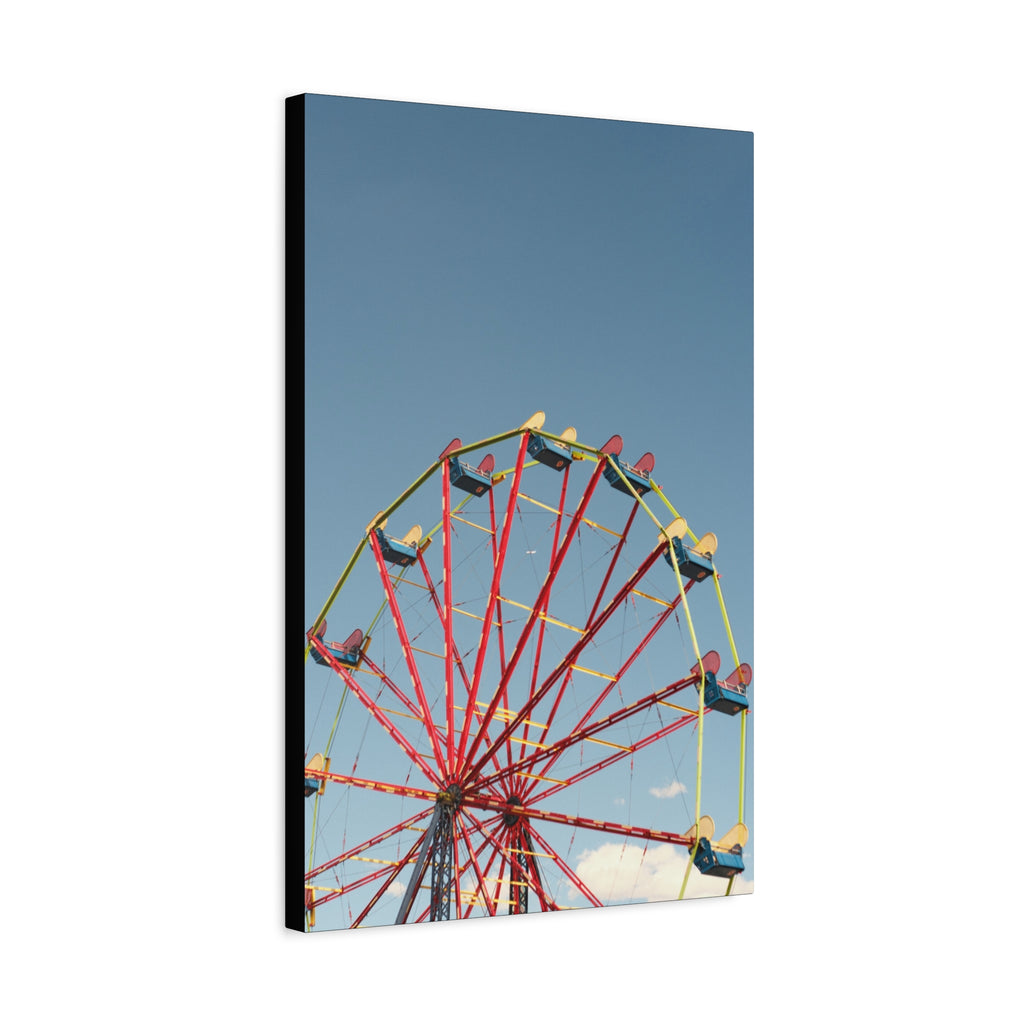 Ferris Wheel Canvas Wall Art – Vintage Carnival Photo Print