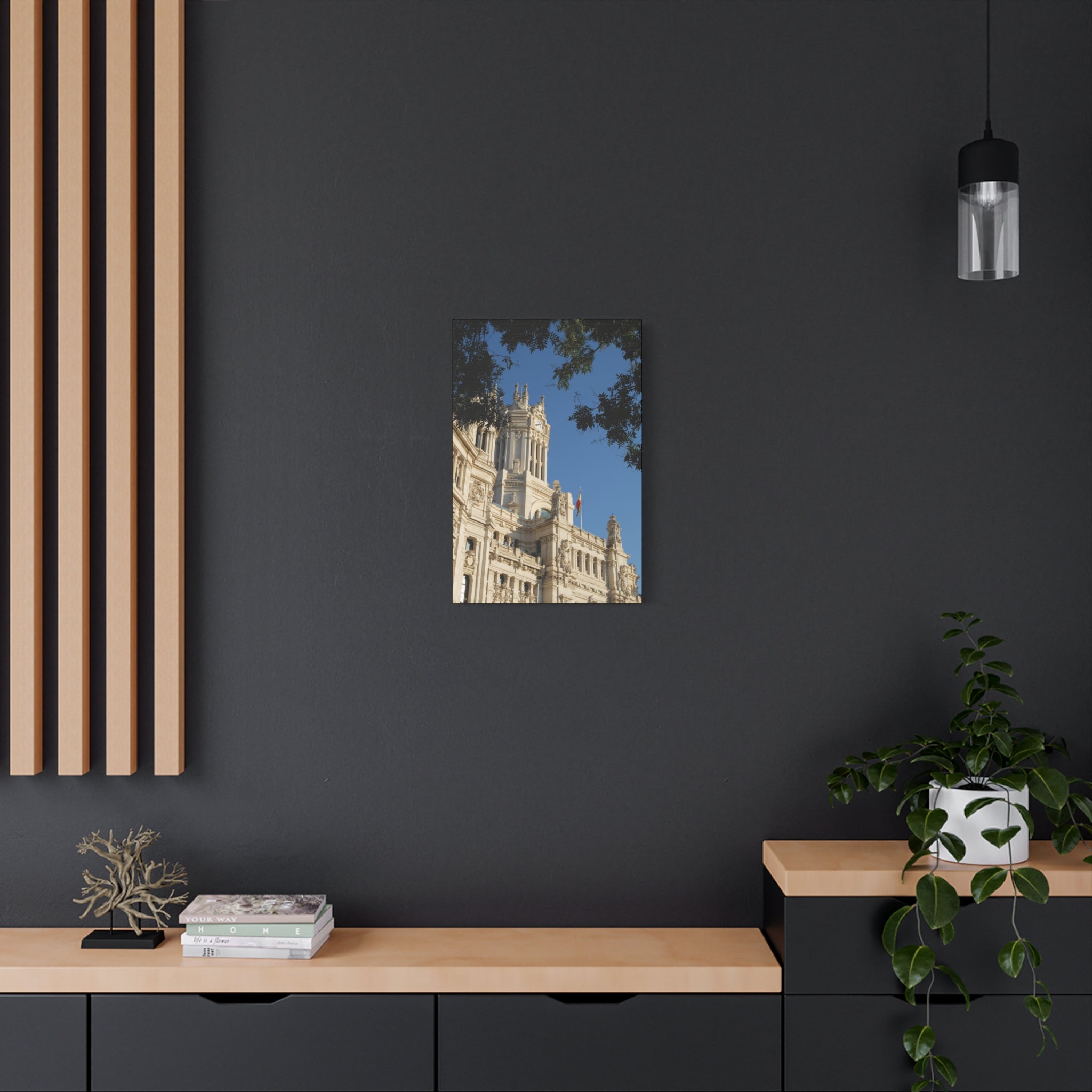 Madrid Palacio de Cibeles Architectural Matte Stretched Canvas