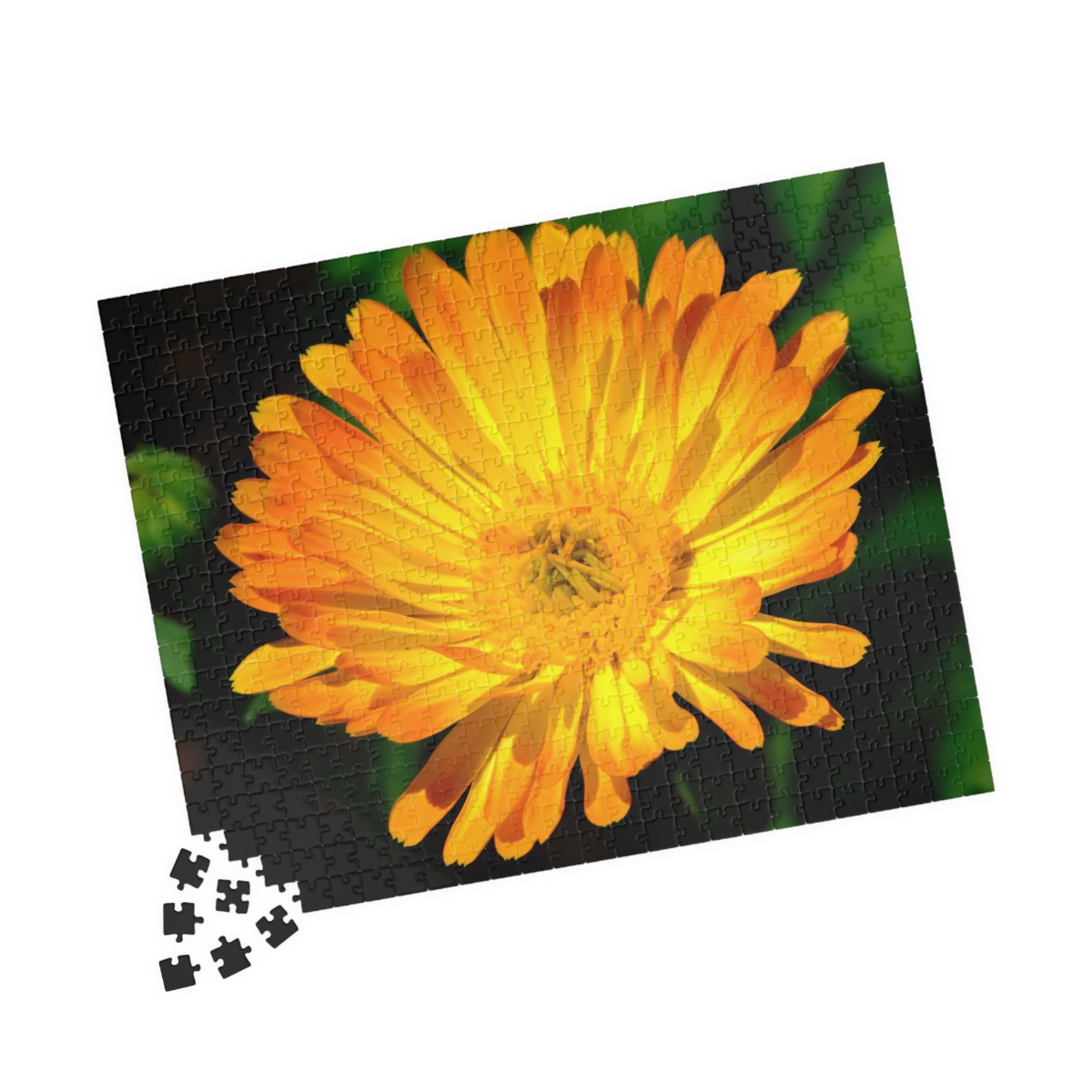 Marigold Bloom Jigsaw Puzzle — 252/520/1014-Piece Floral Puzzle