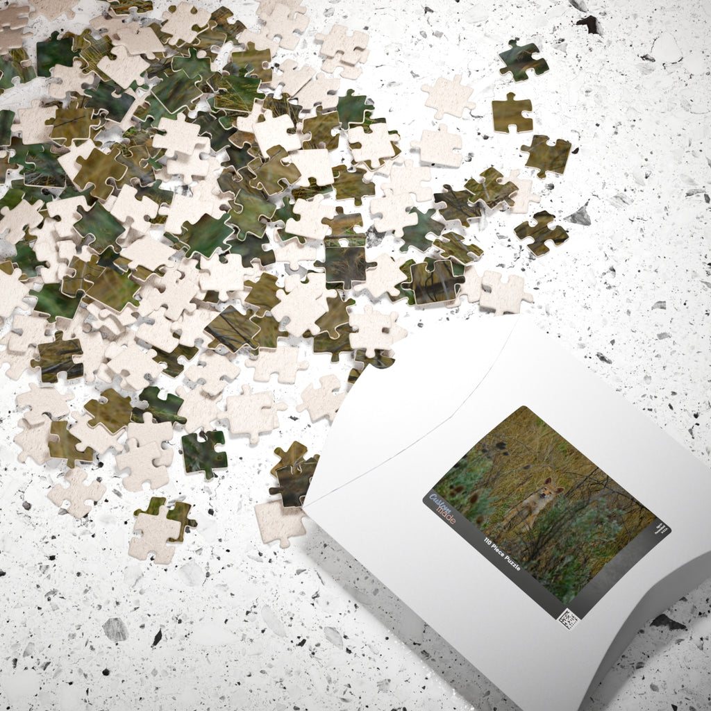 Coyote Pup Puzzle — Wildlife Photo Jigsaw (110/252/520/1014 pcs)