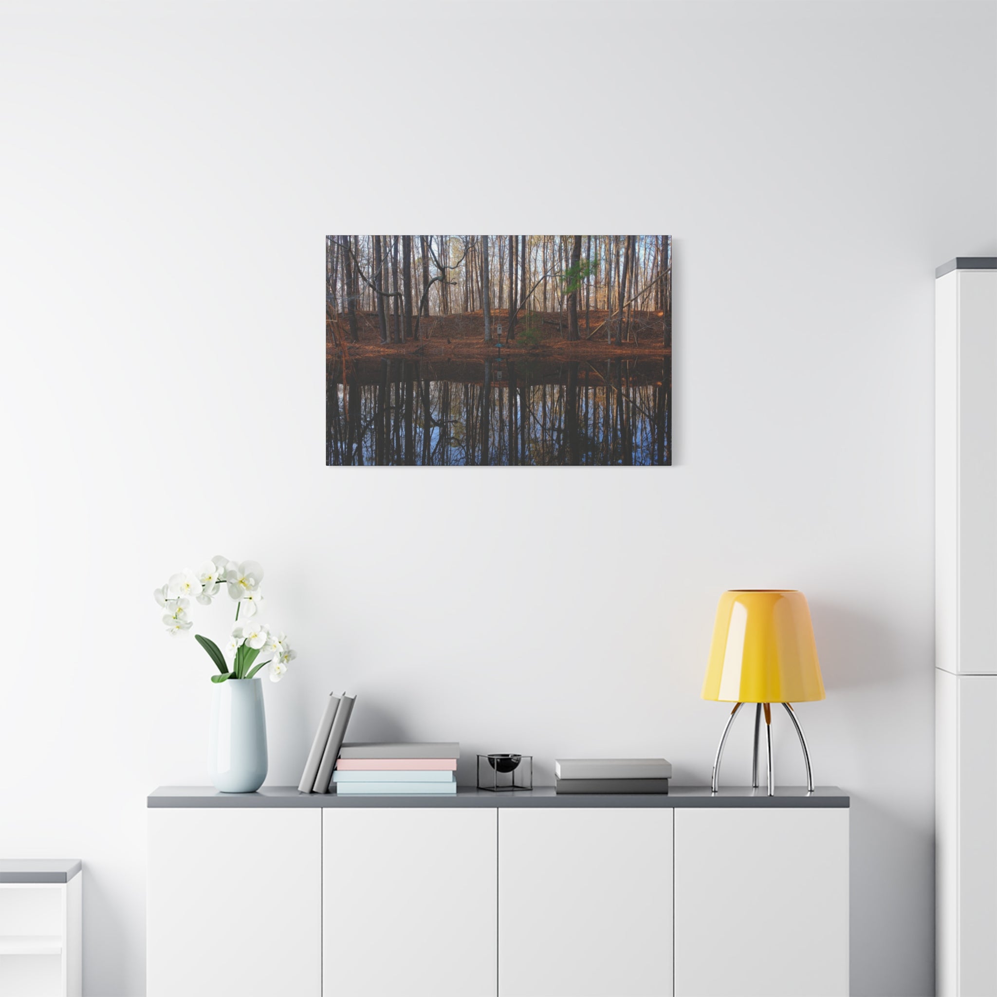Woodland Reflection Matte Canvas Art – Stretched 1.25" Wall Decor