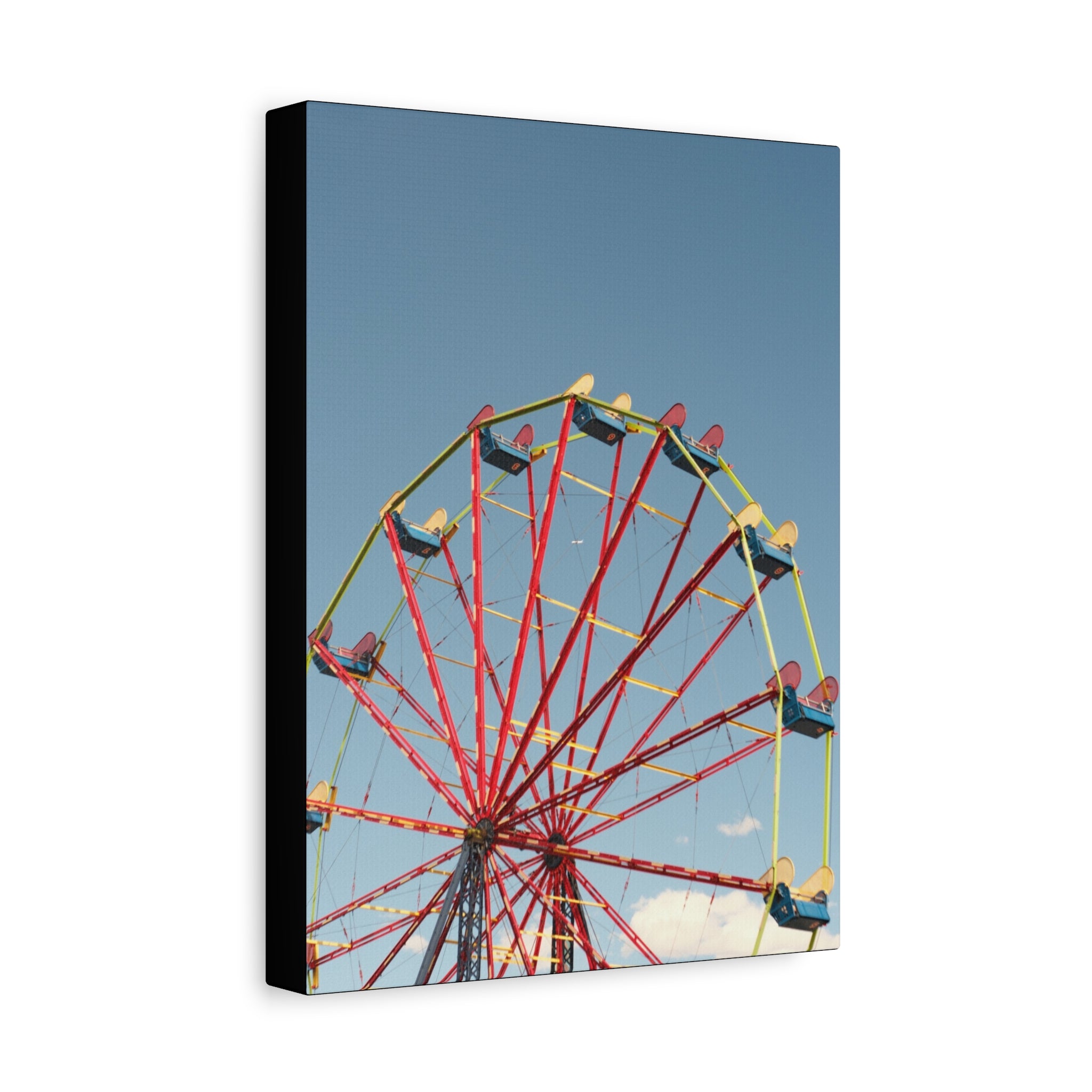 Ferris Wheel Canvas Wall Art – Vintage Carnival Photo Print