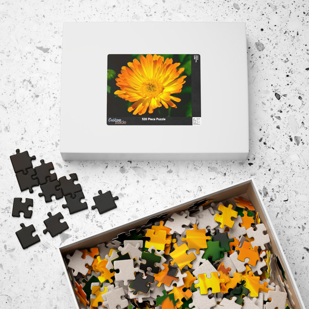 Marigold Bloom Jigsaw Puzzle — 252/520/1014-Piece Floral Puzzle