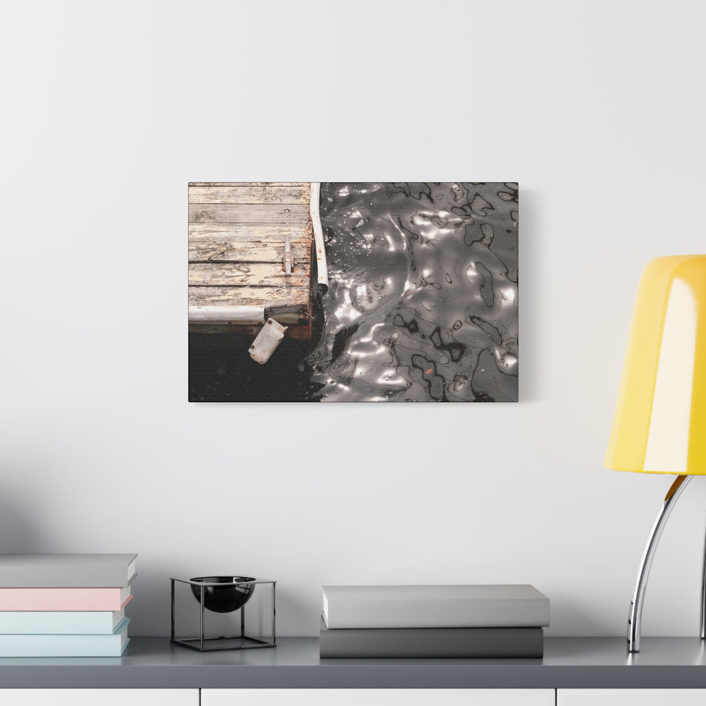 Dockside Reflections Matte Canvas Print