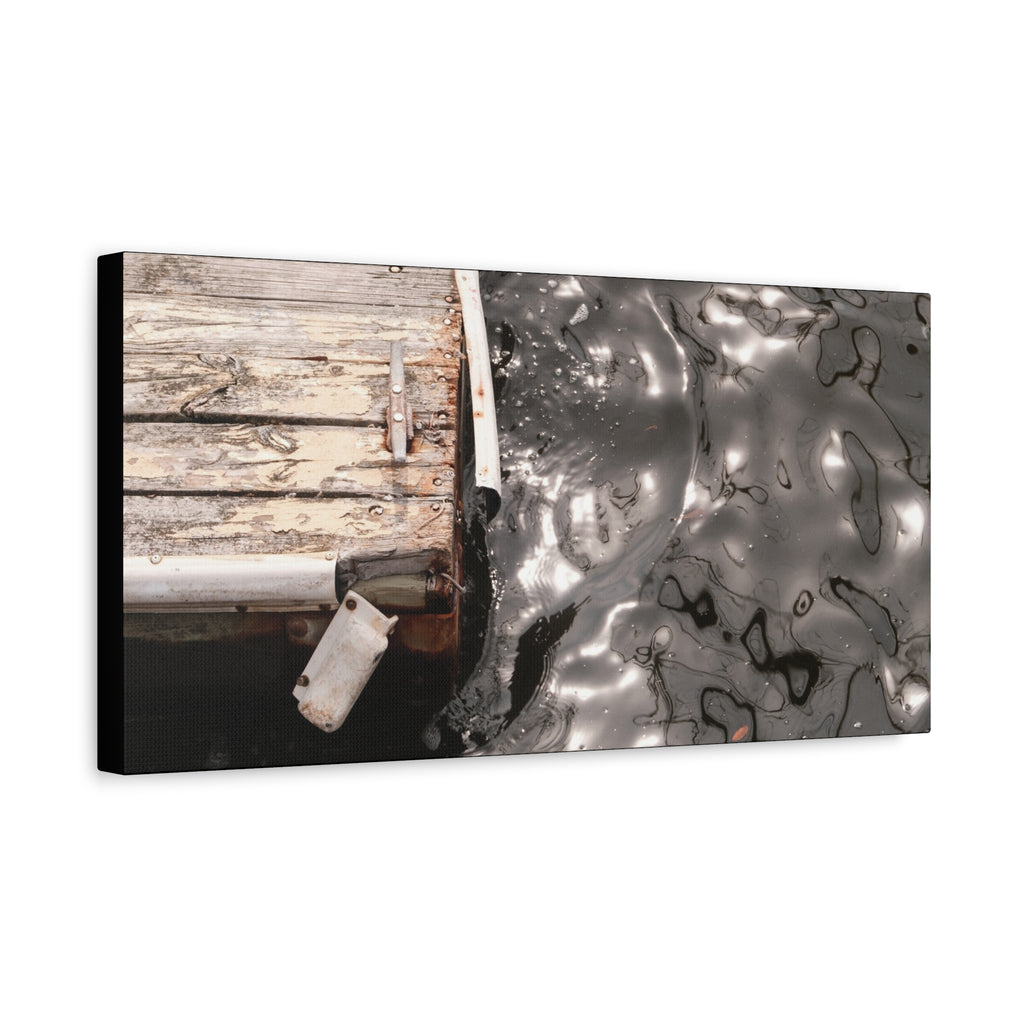 Dockside Reflections Matte Canvas Print