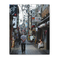 Osaka Alley Street Scene Matte Canvas – Stretched Urban Japan Wall Art