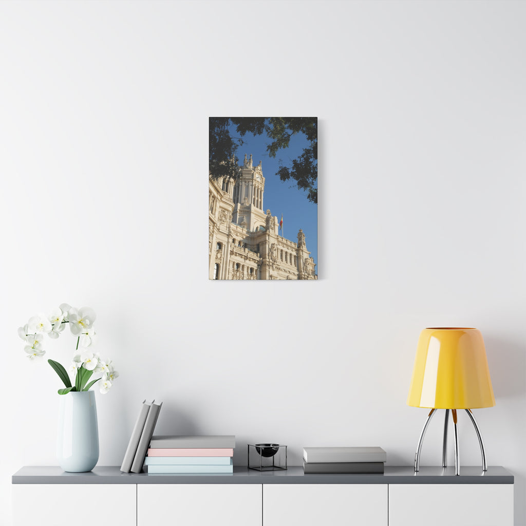 Madrid Palacio de Cibeles Architectural Matte Stretched Canvas