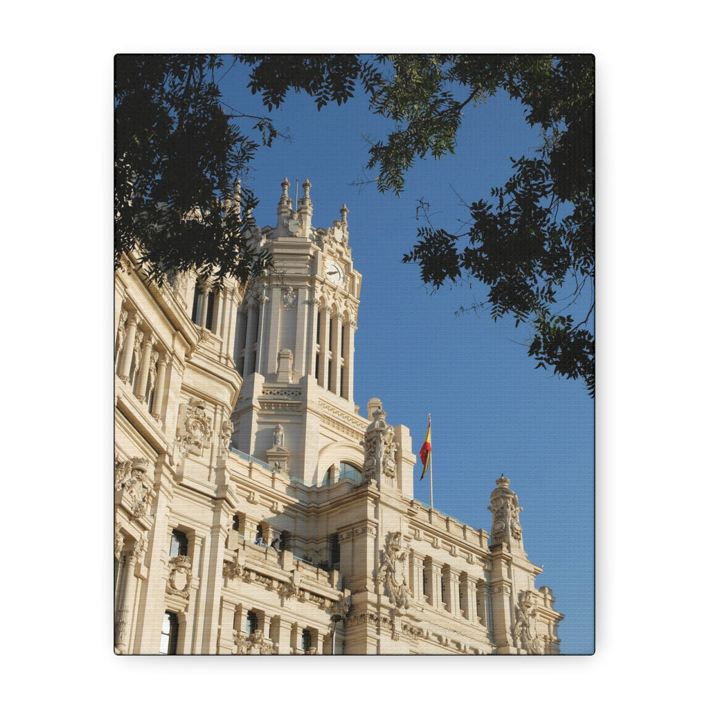 Madrid Palacio de Cibeles Architectural Matte Stretched Canvas