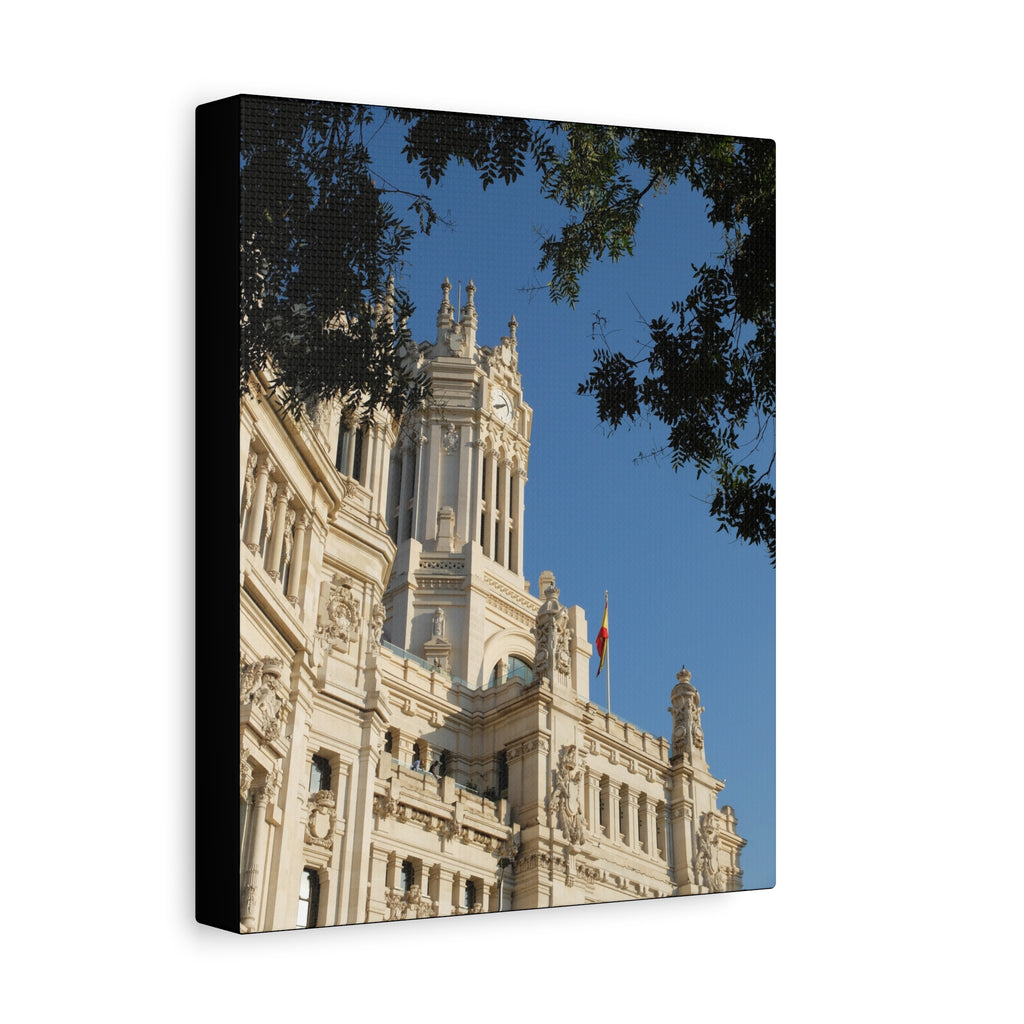 Madrid Palacio de Cibeles Architectural Matte Stretched Canvas