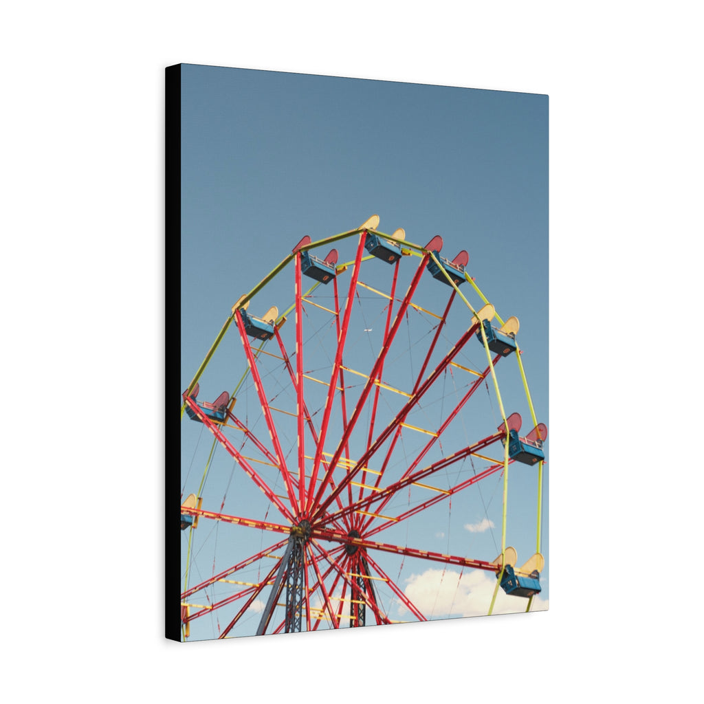 Ferris Wheel Canvas Wall Art – Vintage Carnival Photo Print