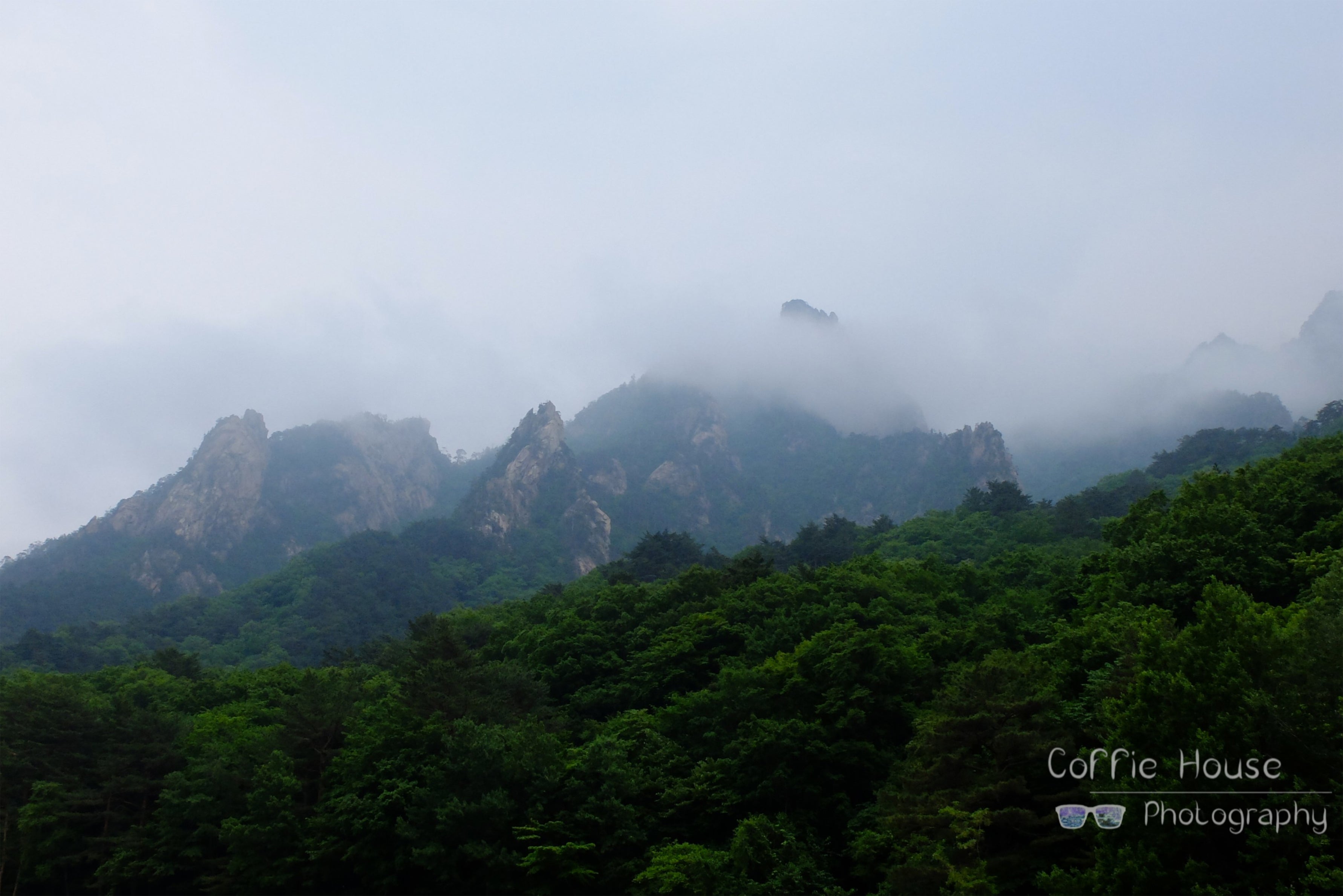 Fog Cloaked Mountain peaks